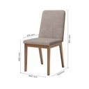 Ver imagem 4 de Conjunto Sala de Jantar Mesa Manu 120cm Tampo MDF e Vidro Canto Arredondado 4 Cadeiras Pietra
