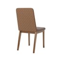 Ver imagem 7 de Conjunto Sala de Jantar Mesa Manu 120cm Tampo MDF e Vidro Canto Arredondado 4 Cadeiras Pietra