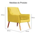 Ver imagem 6 de Poltrona Ariane Luxo Suede Cores - DS Estofados - Amarelo