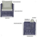 Ver imagem 2 de 2 Poltronas Madri Alumínio Corda Náutica Estofado 3 Trama Original