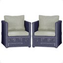 Ver imagem 1 de 2 Poltronas Madri Alumínio Corda Náutica Estofado 3 Trama Original