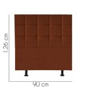 Ver imagem 2 de Cabeceira Estofada Cama Box Solteiro 90cm Espanha Suede Terra Cota- Mabe Magazine