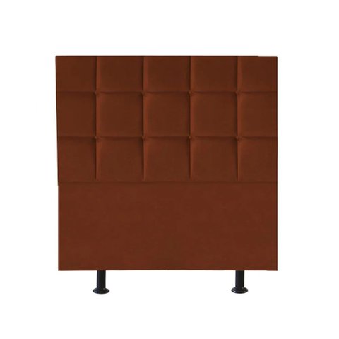 Cabeceira Estofada Cama Box Solteiro 90cm Espanha Suede Terra Cota- Mabe Magazine