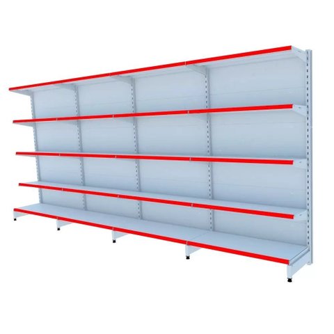 Gondola Parede 196 Amapa Flex Kit 4 Metros Branco PE Vm - Amapá - 2264