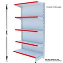 Ver imagem 2 de Gondola Parede 196 Amapa Flex Kit 4 Metros Branco PE Vm - Amapá - 2264