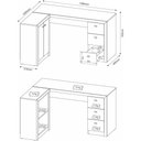 Ver imagem 3 de Mesa Para Home Office Com Gavetas E Nogal Tecno Mobili