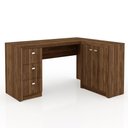 Ver imagem 1 de Mesa Para Home Office Com Gavetas E Nogal Tecno Mobili