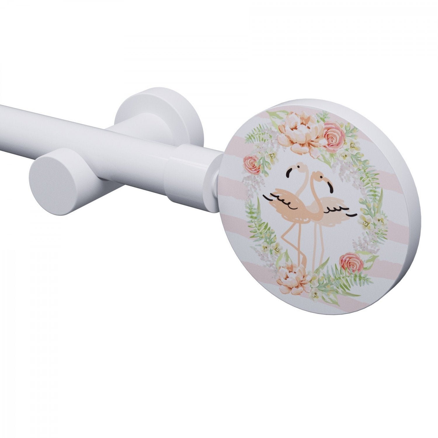 Kit Varão Simples  de Cortina 28mm 200cm Kids Flamingo Belchior - 1