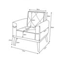 Ver imagem 5 de Kit Sofá Bari Retrátil Reclinável 1,90m Pillow + Poltrona Florença Espuma Premium - Marrom Veludo