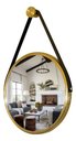 Ver imagem 3 de Kit 2 Espelhos Redondo Adnet Alça 60cm Suporte Premium Luxo - Dourado Alça Preta