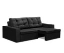 Ver imagem 2 de Sofá Retrátil 2 Lugares 1,80m Lia Suede Preto Madelina Decor