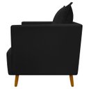 Ver imagem 4 de Poltrona Decorativa para Sala Recepção Escritório Consultório Reforçada Eliza Tecido Suede
