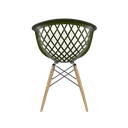 Ver imagem 3 de Kit com 4 Cadeiras Web com Pés de Madeira Verde Militar