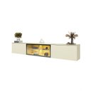 Ver imagem 3 de Rack Nicho Suspenso Led Reflecta 3 Porta Matiz 2150 Offwhite