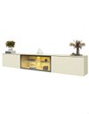 Ver imagem 3 de Rack Nicho Suspenso Led Reflecta 3 Porta Matiz 2150 Offwhite