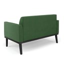 Ver imagem 7 de Poltrona Namoradeira Decorativa Isabella Pés Fixo em Madeira Preto Suede Verde G19 - Gran Belo