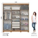 Ver imagem 3 de Guarda Roupa Casal 6 Portas com 2 Espelhos 2 Gavetas Flora D215 Cinamomo Avelã - Henn