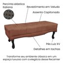 Ver imagem 3 de Puff Recamier Retrô Luis Xv Captonê Quarto Vicenza 195cm Veludo Cobre S04 - D'Rossi