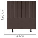 Ver imagem 2 de Cabeceira Cama Box Solteiro Estofada Carla 90 Cm Suede:marrom