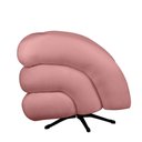 Ver imagem 1 de Poltrona Decorativa Micheli Base Giratória e Balanço Veludo Cor Rosa