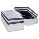 Ver imagem 1 de Cama Box Baú Solteiro: Colchão Molas Ensacadas Paropas Legacy White + Base Crc Linhão White (