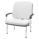 Ver imagem 5 de Cadeira de Escritório Recepção com Braço Fixa Cromada Magno P03 Vinil Branco - Lyam Decor