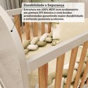Ver mais imagens de Berço Minicama 3 em 1 100% MDF Maya Espresso Móveis Bege/Off White/Amêndoa/Corino Branco