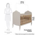 Ver imagem 4 de Berço Minicama 3 em 1 100% MDF Maya Espresso Móveis Bege/Off White/Amêndoa/Corino Branco