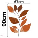 Ver imagem 2 de Adesivo de Parede Flor Ramo Tons Terrosos Laranja Queimado Decorativo
