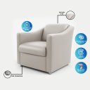 Ver imagem 7 de Kit 02 Poltronas Milla Decorativa no Courino 04 Cores - Bege