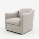 Ver imagem 2 de Kit 02 Poltronas Milla Decorativa no Courino 04 Cores - Bege