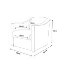 Ver mais imagens de Kit 02 Poltronas Milla Decorativa no Courino 04 Cores - Bege