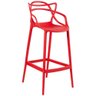 Kit 2 Banquetas Altas Masters Allegra Vermelho Vermelho - 8