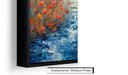 Ver imagem 3 de Quadro Decorativo Abstrato Canvas com Moldura Filete Flores Lago Peixes Gg