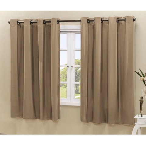 Cortina Daily Varão 1,5m Blackout PVC 2,20MX1,30m Sala Quarto Avelã