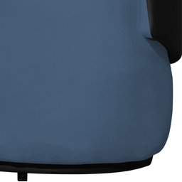 Kit 1 Namoradeira e 2 Poltronas Orgânica Beatriz Suede Composê Corino Preto - Estopar Suede Azul Roy - 5