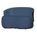 Ver imagem 3 de Kit 1 Namoradeira e 2 Poltronas Orgânica Beatriz Suede Composê Corino Preto - Estopar Suede Azul Roy