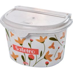 Saleiro em Plástico Marmorizado Floral 1l - Plasutil - 1
