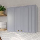 Ver imagem 1 de Armário Aéreo Planejado 2 Portas 80cm Marselha CabeCasa MadeiraOriginals Azul/Sereno