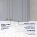 Ver imagem 6 de Armário Aéreo Planejado 2 Portas 80cm Marselha CabeCasa MadeiraOriginals Azul/Sereno