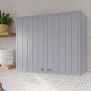 Ver imagem 1 de Armário Aéreo 2 Portas 80cm Marselha CabeCasa MadeiraOriginals Azul/Sereno