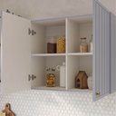 Ver imagem 5 de Armário Aéreo Planejado 2 Portas 80cm Marselha CabeCasa MadeiraOriginals Azul/Sereno