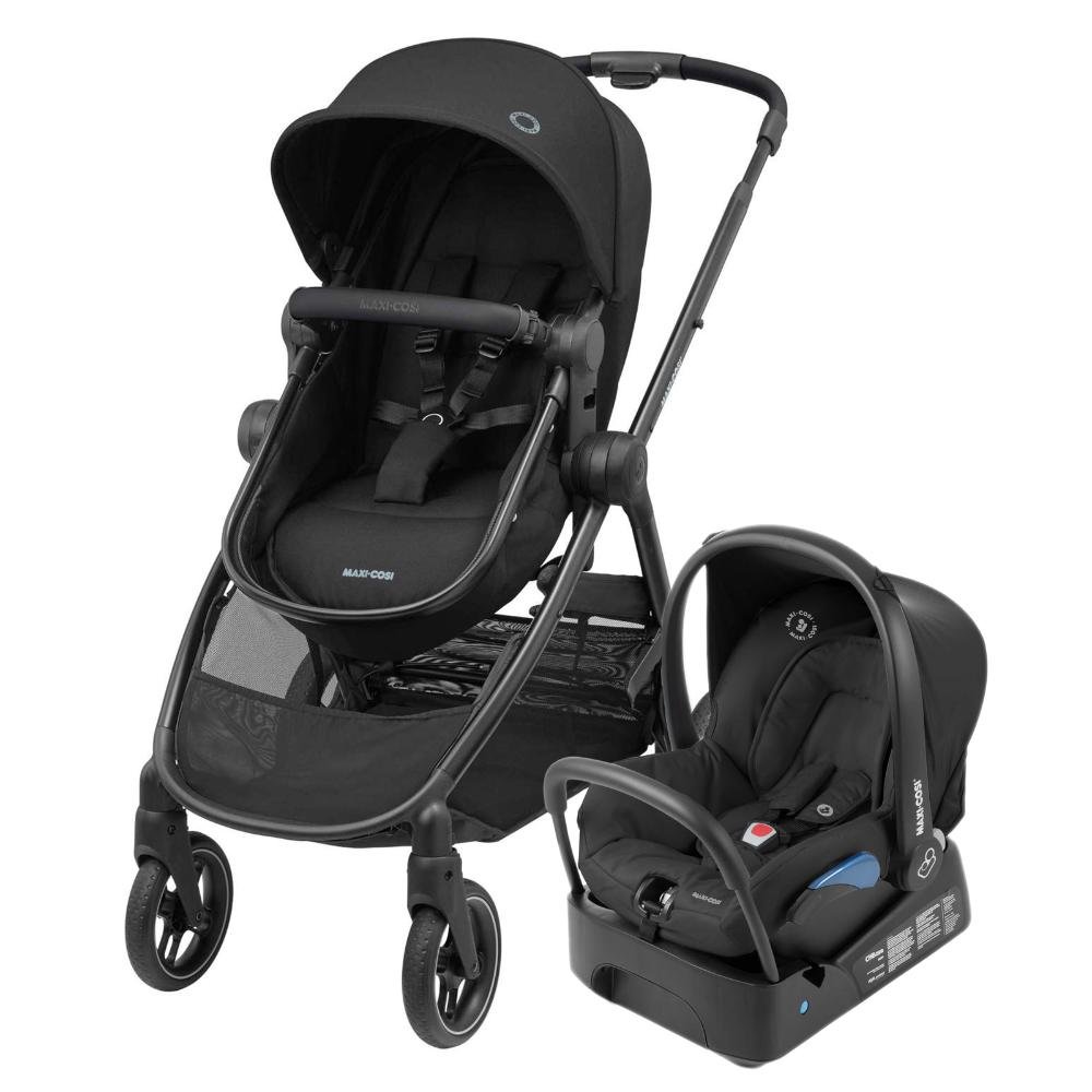 Carrinho de Bebê com Bebê Conforto Travel System Anna³ Trio Maxi-Cosi Essential Black