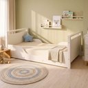 Ver imagem 1 de Cama Infantil Montessoriana Baixa com Colchão Estrutura MDF Branco Ortobom