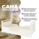 Ver imagem 4 de Cama Infantil Montessoriana Baixa com Colchão Estrutura MDF Branco Ortobom