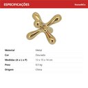 Ver imagem 6 de Adorno Decorativo de Metal Dourado 19x19x19cm Enfeite Mesa Estante Sala Aparador