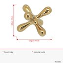 Ver imagem 7 de Adorno Decorativo de Metal Dourado 19x19x19cm Enfeite Mesa Estante Sala Aparador
