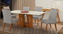Ver imagem 1 de Mesa de jantar + 6 cadeiras Roma tampo 180 cm Olivaceus