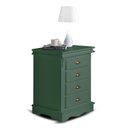 Ver imagem 1 de Mesa de Cabeceira 4 Gavetas Manchester 2044 Linz Móveis - Verde Musgo