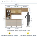 Ver imagem 3 de Cozinha Completa Modulada 4 Peças 5 Portas 3 Gavetas 100% MDF Mista